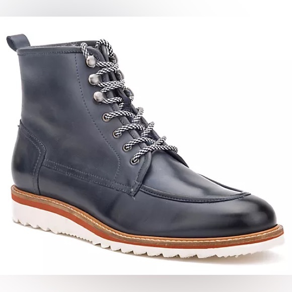 Vintage Foundry Co New Jimara Leather Boots Navy Blue Size 9.5 - Picture 2 of 10